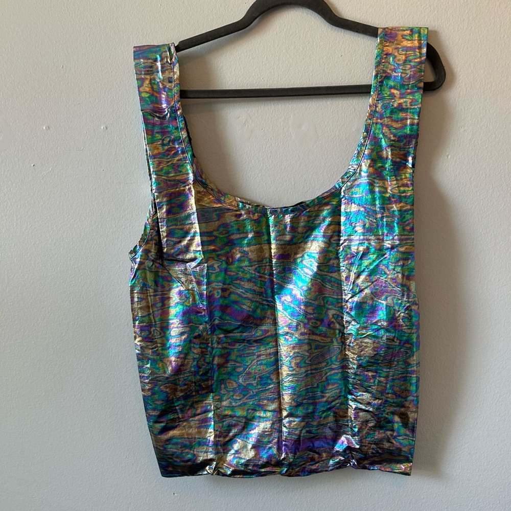 Baggu Reusable Tote in Rainbow Oil Slick